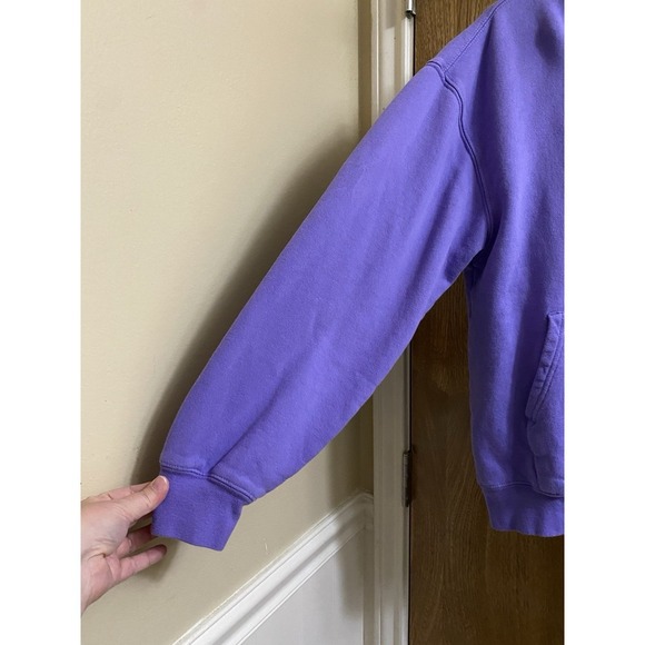 Disneyland 100 Years Of Wonder Purple Embroidered Hoodie Size S Mickey Mouse - Picture 3 of 16